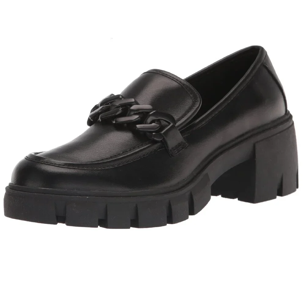 Madden Girl Women's Hoxtonn Loafer, Black Paris, 9 Medium